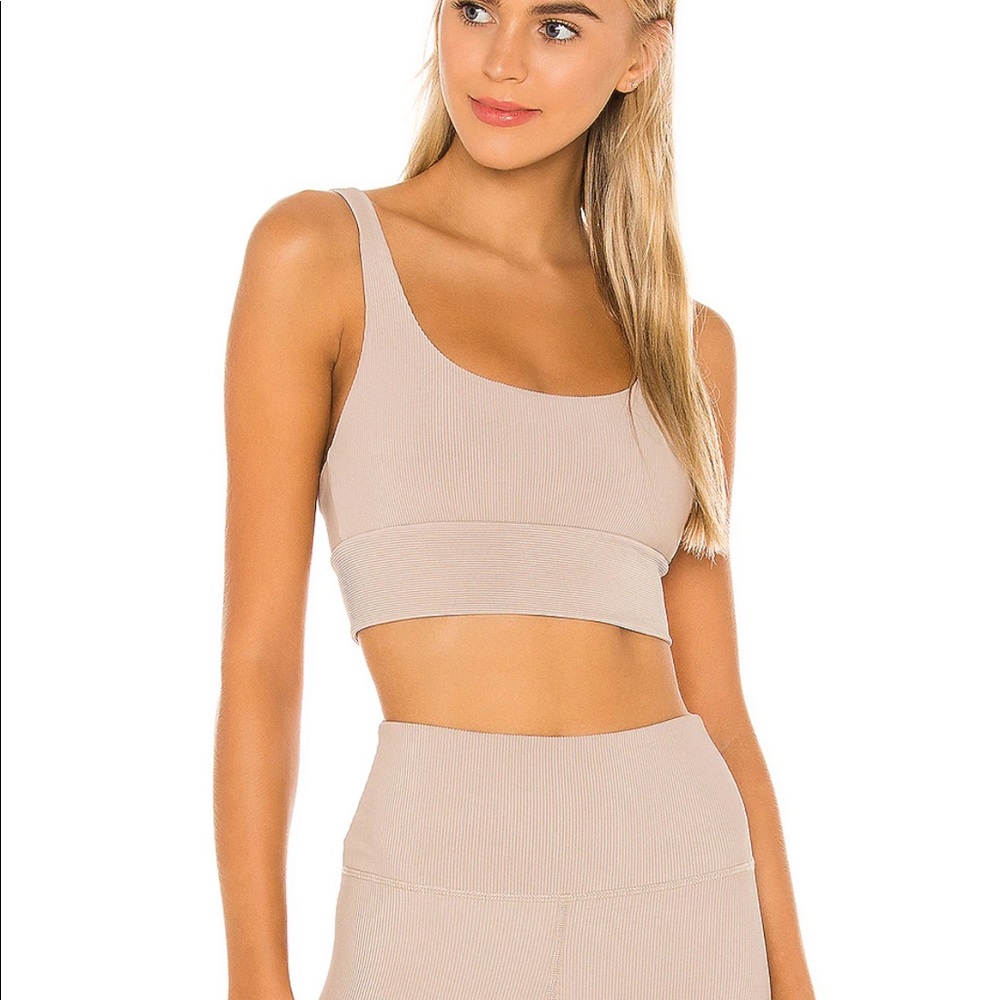 Leah Sports Bra & Ribbed Ayla Legging Tan LIKE NEW - Picture 7 of 11
